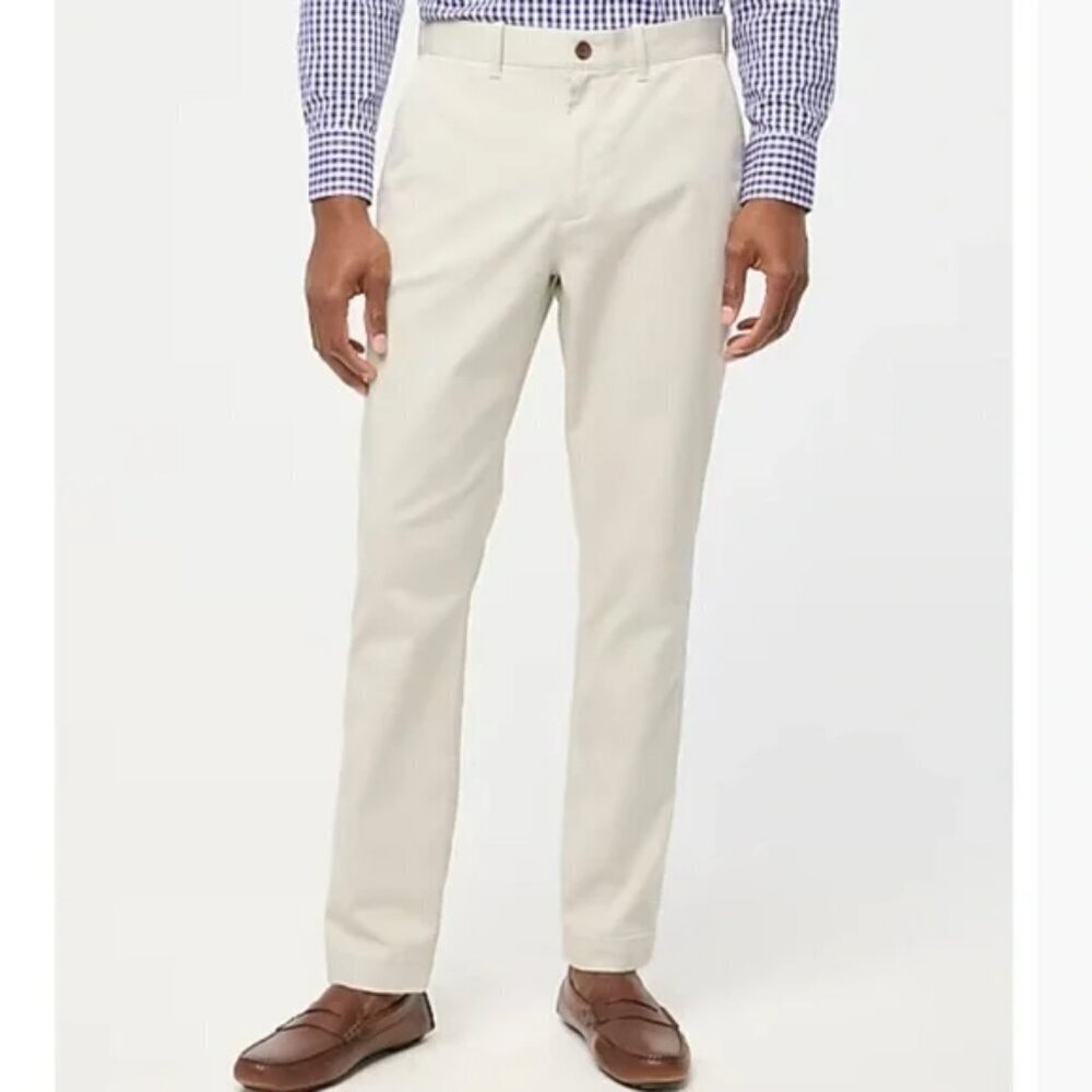 J. Crew Men's Athletic Slim Tapered Leg Fit Chino Pants Stone Size 35x30 NWT